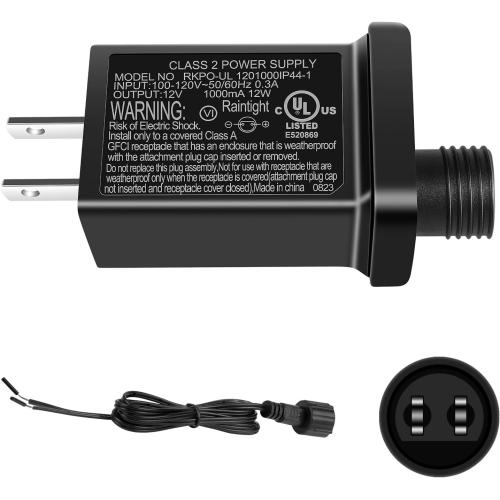 inShareplus 12V 1A LED Class 2 Power Supply, 12W IP44 AC100-120V Waterproof Adapter Driver, LED Transformer Replacement for Christmas Tree, String Light, Lawn Lamp, Inflatable Device