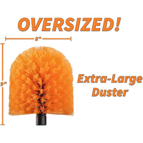 Extend-A-Reach Dusting Kit for Extension Pole or by Hand // Twist on Duster Cleaning Kit includes 3 attachments // Cobweb Brush // Feather Duster and Flexible Ceiling Fan Duster (Pole Sold Separately)
