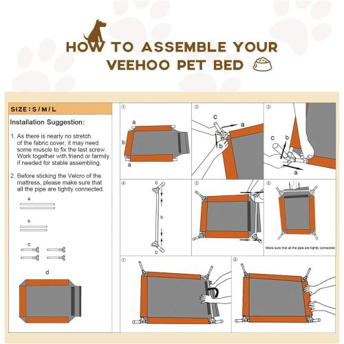 Size 42x30 Color beige  Outdoor Elevated Dog Cot Bed, Cooling Raised Pet Bed for Large Dogs, Washable Breathable Mesh Hammock Bed with No-Slip Feet, Indestructible Ground Off Training Platform Cot-42x30 Beige Coffee