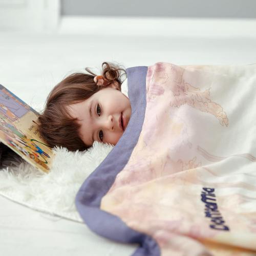 Summer Blanket for Baby 2 Layers Oversized 43 x 55 Muslin Baby Crib Blanket for Boys Girls (Tiger)