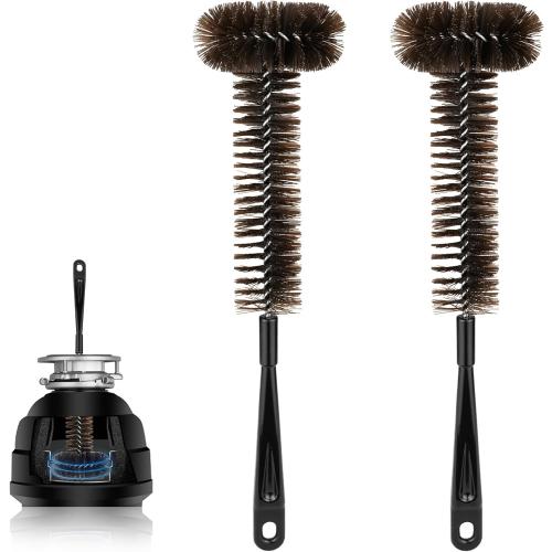 Garbage Disposal Cleaner Brush 2 Pack, Extra Long Handle for Deep Cleaning, 3D Nylon Brush Head Eliminates Residue and Odor, Universal Fit for All Disposal Units 15inch