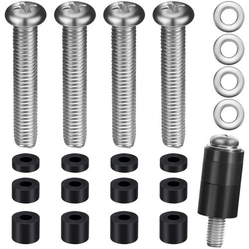 M8 Screws for Samsung TV – Extra Long Bolts Adjustable 13.5mm–45mm, TV Mounting Screws with Washers & Spacers, Fits 41–85″ VESA TVs