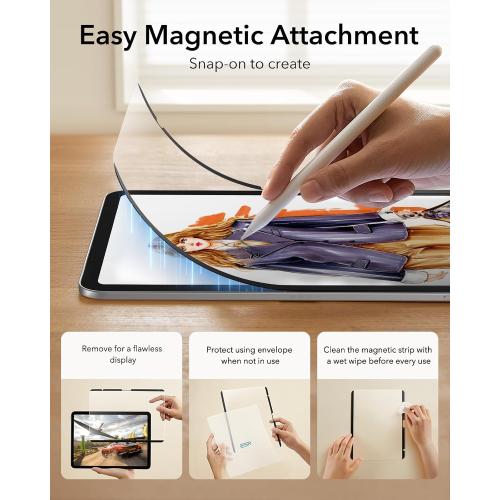 ESR Paper-Feel Magnetic Screen Protector for iPad A16 11th/10th