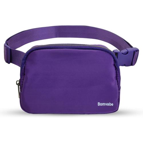 Purple Fanny Pack for Women Girls, 1L Small Waist Bag with Adjustable Belt 32 to 51, Crossbody Bag Lightweight for Travel Sport Running Cycling Hiking, Mothers Day Gifts
