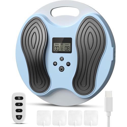 Rechargeable Foot Massager for Neuropathy, TENS & EMS Circulation Stimulator for Pain Relief and Plantar Fasciitis Cramps,EMS Foot Massager for Neuropathy with 4 Gel Pads,FSA HSA Eligible