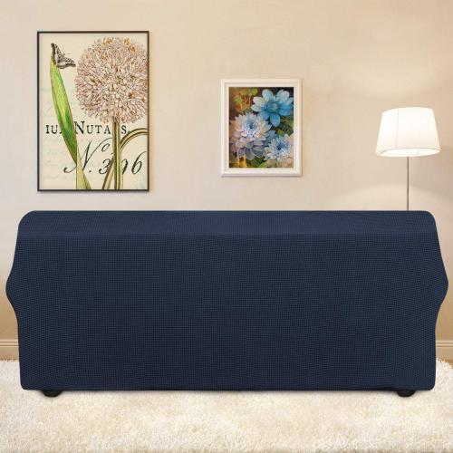 Easy-Going Stretch Couch Covers for Sofa Washable Large Dark Blue | 1-Piece Sofa Covers for 3 Cushion Couch Furniture Protector Couch Slipcover Soft with Bottom for Kids Pets