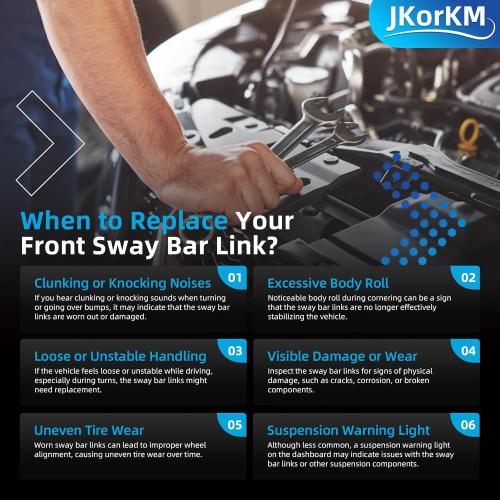 (Bar only) 55398938AC Front Suspension Stabilizer Bar & K80894 Front Sway Bar Link Kit with Bushing Kit Fit For 2009-2010 Dodge Ram 1500,2011-2018 Ram 1500,2019-2022 Ram 1500 Classic 4WD # 55398938AB