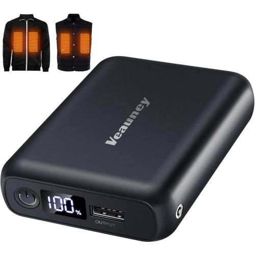 18400mAh Heated Vest Battery Pack Compatible with ORORO and Venustas, 7.4V Battery Pack for Heated Vest, with LED Display Portable Power Bank for Heated Vest, Jacket, Pant(No for 5V Heated Device)