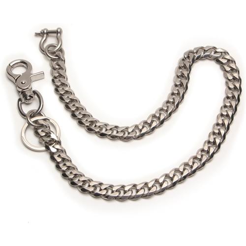 Ruth&Boaz Hexangular Chain Stainless Steel Key Chain Wallet Chain Black