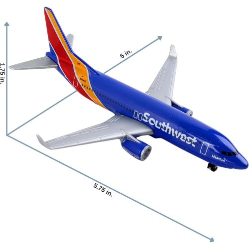 Daron Toy Airplane – Southwest Airlines – Die-Cast Metal Model Airplane Toy with Plastic Parts for Kids Ages 3