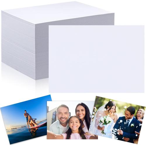 5x7 White Fainne 400 Sheets Photo Paper 5x7 in Glossy Double Sided 54lbs 9.5mil 200gsm Photo Paper Glossy Card Stock for Inkjet Printing Printer Making Pictures Calendar Greeting Card Printing