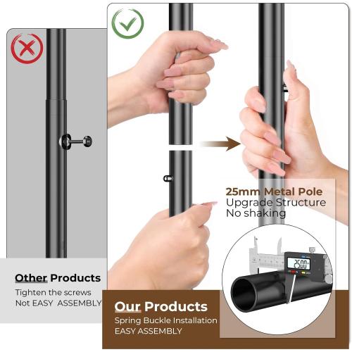 Heavy Duty Clothes Rack, Rolling Clothing Rack With Shelves Load 620 LBS, Double Rod Clothing Racks for Hanging Clothes, Portable& Adjustable Clothes Rack with Wheels,Black