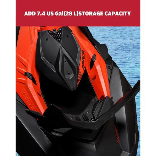A & UTV PRO Front Storage Cargo Bin Kit for Sea Doo Spark, 7.4 Gallon (28 L) Large Storage Bin,Front Deflector Lid Kit for Sea-Doo Spark,Spark TRIXX,Replace OEM # 295100504#295100864