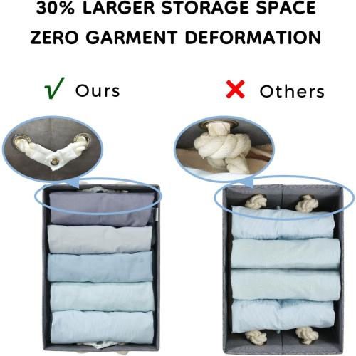 Extra Large Fabric Storage Bins for Shelves with Handles 3 Pack | Storage Baskets for Shelves and Closet Organizers | Folding Rectangle Storage Bins for Cloth and Magazine,Beige,16.5Wx12.5Dx10H