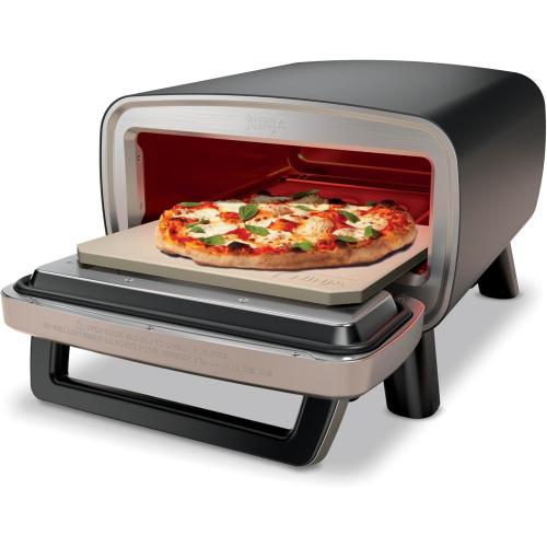 Ninja Artisan Outdoor Pizza Oven, 12-inch, 3-minute Pizza, Neapolitan, Thin Crust, New York Chicago, Custom, 700F Max Temperature, Electric Heat, Bake, Broil, Proof, Warm, MO201