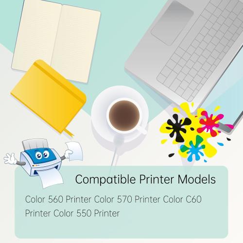 BLUE Compatible with Xerox 013R00664 013R00663 Drum Unit Work for Xerox Color 560 570 C60 550 Printers (4 Pack Black)