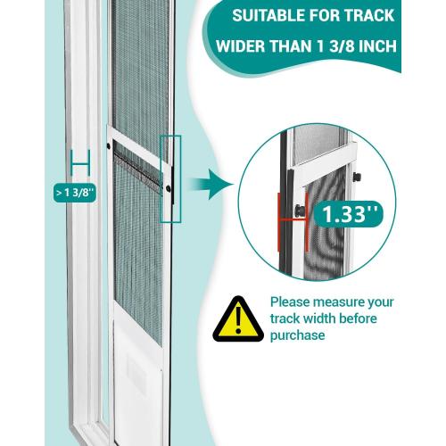 Dog Door for Sliding Door - Large Dog Door for Sliding Glass Door - Patio Sliding Door Dog Door Insert - Easy Installation, Security Lock, Weather Proof Panel