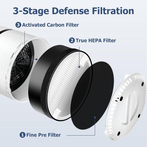 LV-H132 Replacement Filter Compatible for LEVOIT LV-H132 Air Puifier, 3-in-1 Pre, H13 True HEPA, Activated Carbon Filtration System, Replace Part LV-H132-RF, Pack of 2,By Improvedhand