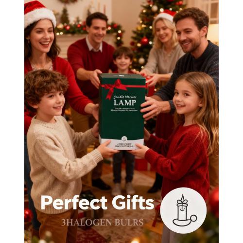 Candle Warmer Lamp with Timer & Dimmable Crystals Candle Lamp Warmer with RGB Mode, Adjustable Height Electric Candle Warmer with 3 Bulbs for Women Mom House Warming Gifts New Home Room Decor