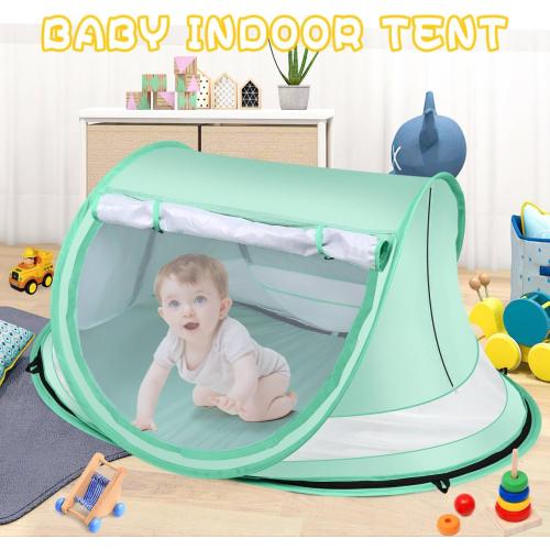 Kapeazo Baby Beach Tent, Pop Up UV Sun Shade for Infant Toddlers (Green)