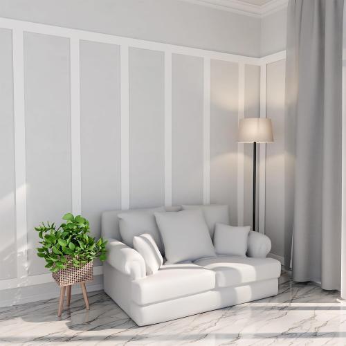 Weysat 20 Pcs MDF Wainscoting Kit 107.5 x 80 inch Pre Cut Board and Batten Wall Panel Kit Ready to Assemble Accent Wall Molding Decor Mdf Wainscoting Panels for DIY Interior Moulding