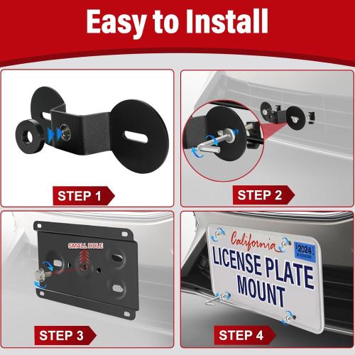 No Drill Front License Frame Compatible with Lexus 2015-up NX RX 2019-up UX Anti-Theft License Plate Grille Mount Holder Car Tag Covers Rust-Proof, Rattle-Proof Car Accessories