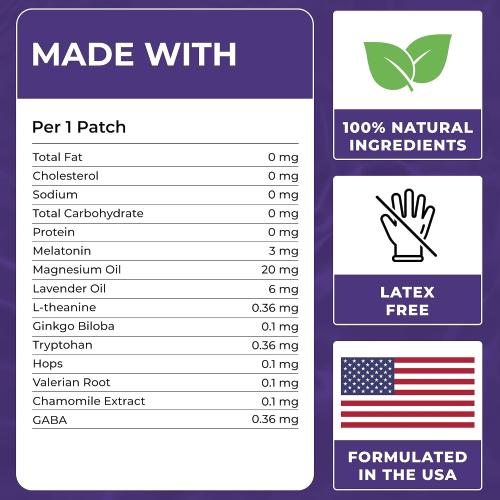 Sleep Patches for Adults Extra Strength | Easy-to-Apply Sleep Patch | with Melatonin & Valerian, Relax & Wake Up Refreshed, Long-Lasting Night Comfort For Men & Women, 42 Patches