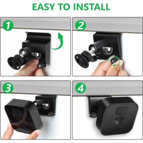 2Pack Vinyl Siding Mount for Blink Outdoor 4 (4th Gen)/(3rd Gen), Blink XT / XT2, Blink Mini, Adjustable Mounting Bracket with Outdoor Vinyl Siding Clips Hooks