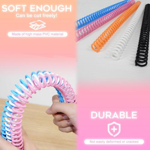 Rayson Click Binding Spines, 34-Hole Click Binding Ring for A4 and U.S. Letter Size Paper, Multi-Color, 1/2 Diameter, 3:1 Pitch, Binds Up to 90 Sheets, 30 Pack