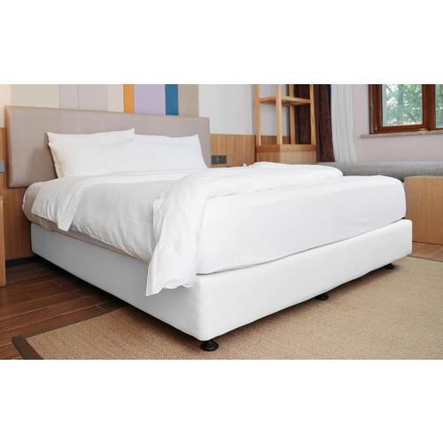 Box Spring Cover Queen Size - Jersey Knit & Stretchy Wrap Around 4 Sides Bed Skirt for Hotel & Home - Queen/Queen XL, White