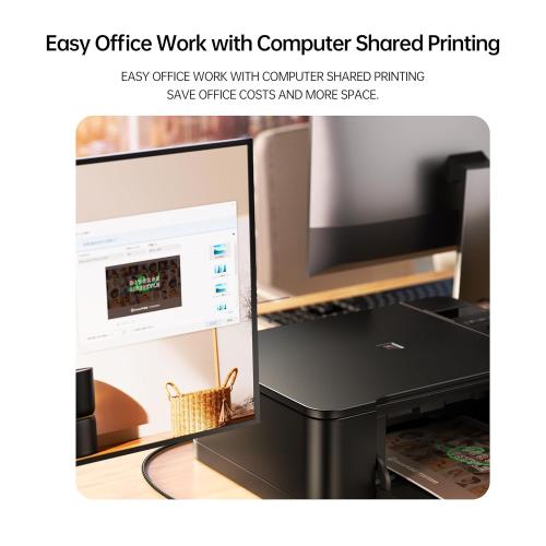 Printer Cable Splitter 2 in 1 Out, USB 2.0 Sharing Switch for Two Computers to One USB Device, 3.5m/11.5ft USB A to B Data Cable for Printer, Scanner, Keyboard, Mouse, Plug and Play