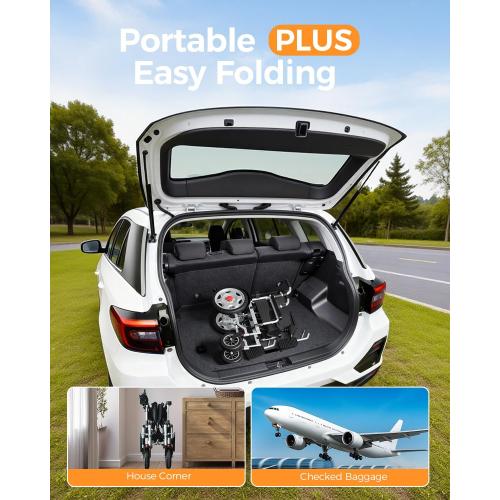 Electric Wheelchairs for Adults, 25  Miles Long Travel Range, Foldable Motorized Wheelchair, Portable All-TerrainMotorized Wheelchair for The Elderly