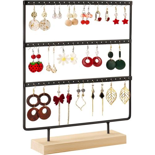 Earring Organizer Stand, Earring Holder Display Stand for Vendors(3 Tiers & 66 Holes)