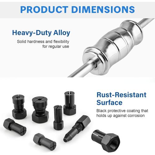 12pcs Blind Hole Collet Bearing Puller Set Slide Hammer 8-32mm | Expandable collets, pilot bearing removal tool for internal & wheel bearings, for automotive and motorcycle use