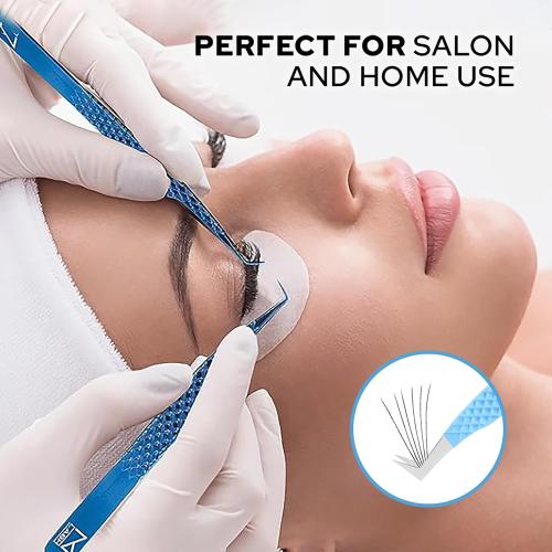 M LASH Tweezers, Eyelash Extensions Set of 4 | White