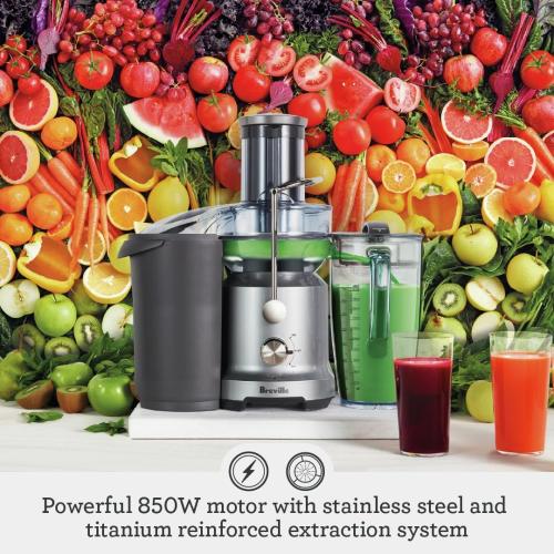 Breville BJE430SIL Juice Fountain Cold, 70 fl oz, Silver