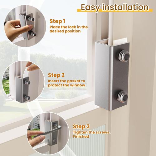 Cat Door for Window, Quick Installation Adjustable Width of 31-36, Cat Window Door with 4 Locking Modes, Magnetic Closure Design, Weatherproof Aluminum Frame Cat Door Window Insert
