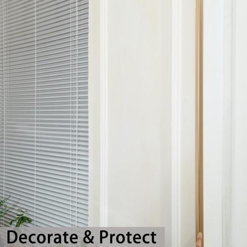 Aluminum Peel and Stick L Molding Corner Guards with 90° Angle for Wall Door Frame Cabinet Baseboard Protection and Decoration, 51.2in x 0.8in (3Pcs)