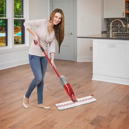 GFRED Microfiber Spray Mop Pads Compatible with Oceda ProMist MAX, Dual-Action Washable Flip Mop Pads Replacement for Dry Wet Floor Cleaning, 3 Packs Red