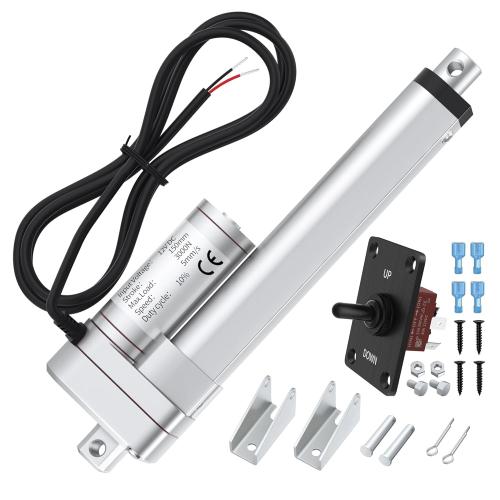 Linear Actuator 12V with Controller 6 3000N/660lbs Stroke Electric Actuator 5mm/s Motion Actuator Heavy Duty with Reverse Polarity Switch Controller