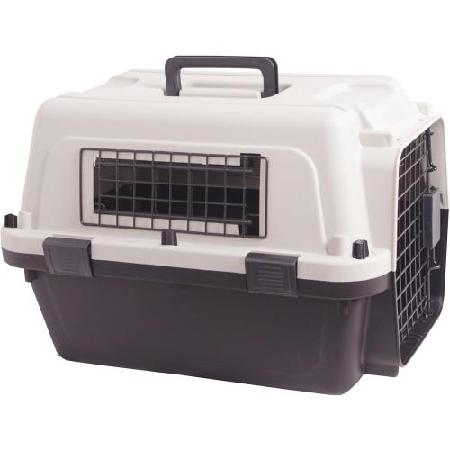 Plastic Dog/Cat Crate Portable Travelling Pet Kennel Without Wheel for Dogs/Cats, Small, Tan