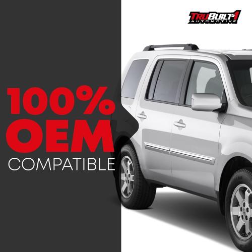 Power Window Regulator w/Motor Assembly Upgraded Metal, Rear Passenger Side - Compatible with 2003-2011 Honda Element, 2003-2008 Honda Pilot - w/ 2 Pin Plugs - OEM 72710-S9V-A01, 72710-S9V-A02