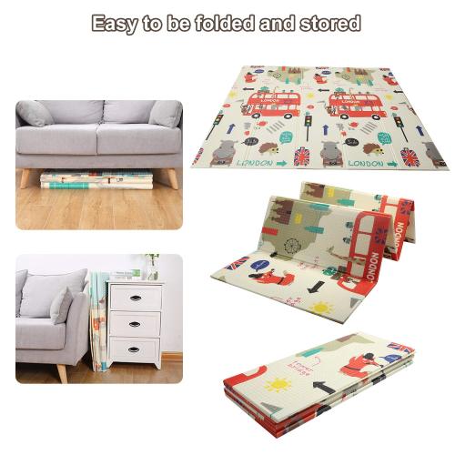 78 X 70 Baby Play Mat Floor Mat Foam Playmat, Non-Toxic Foldable Waterproof Crawling Mat for Toddlers and Infants