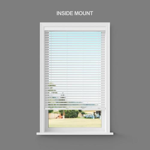 WHITE 2 Inch Cordless Room Darkening Faux Wood Blind - 23 W x 36 L - White, Over 1,000 Custom Sizes Starting at 18.97, Inside or Outside Mount, Venetian Shades for Interior Windows by Lumino