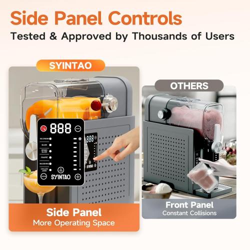 Slushie Machine for Home, Soft Serve Ice Cream Machine, 88oz Vessel Slushy Machine with 6 Preset Programs, Frozen Drink Maker for Slush, Margaritas, Smoothie, Frappés, Milkshakes, and More