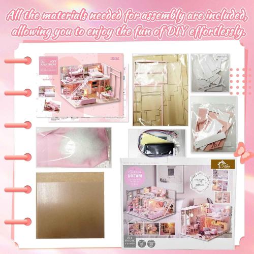 Flever Dollhouse Miniature DIY House Kit Creative Room with Furniture for Romantic Artwork Gift (Meeting Your Sweet)