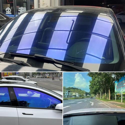 Chameleon Film Car Window Tint 40inX10ft Auto Sticker (80% Blue)