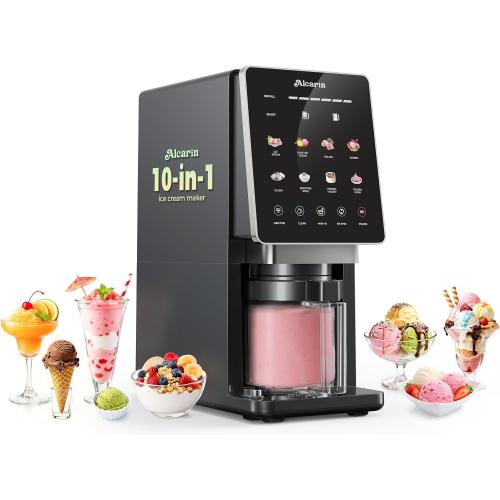 Alcarin Ice Cream Maker with 1 Pint (Not Freezer), Frozen Treat Machine