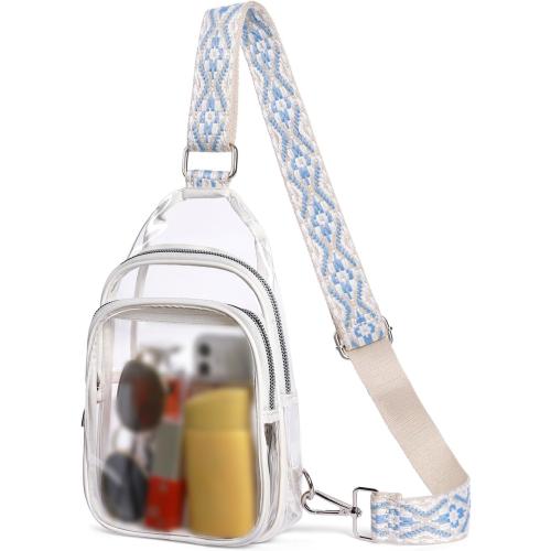 CLUCI Clear Bag for Stadium Events, Clear Crossbody Bag, Small Transparent Purses