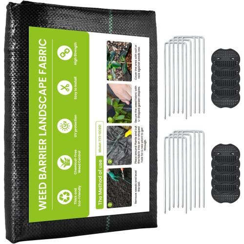Weed Barrier Landscape Fabric, 3 x 50FT Heavy Duty Weed Blocker Garden Ground Cover Fabric Control Mat, Woven Mulch Fabric for Landscaping Driveway 3.2 OZ